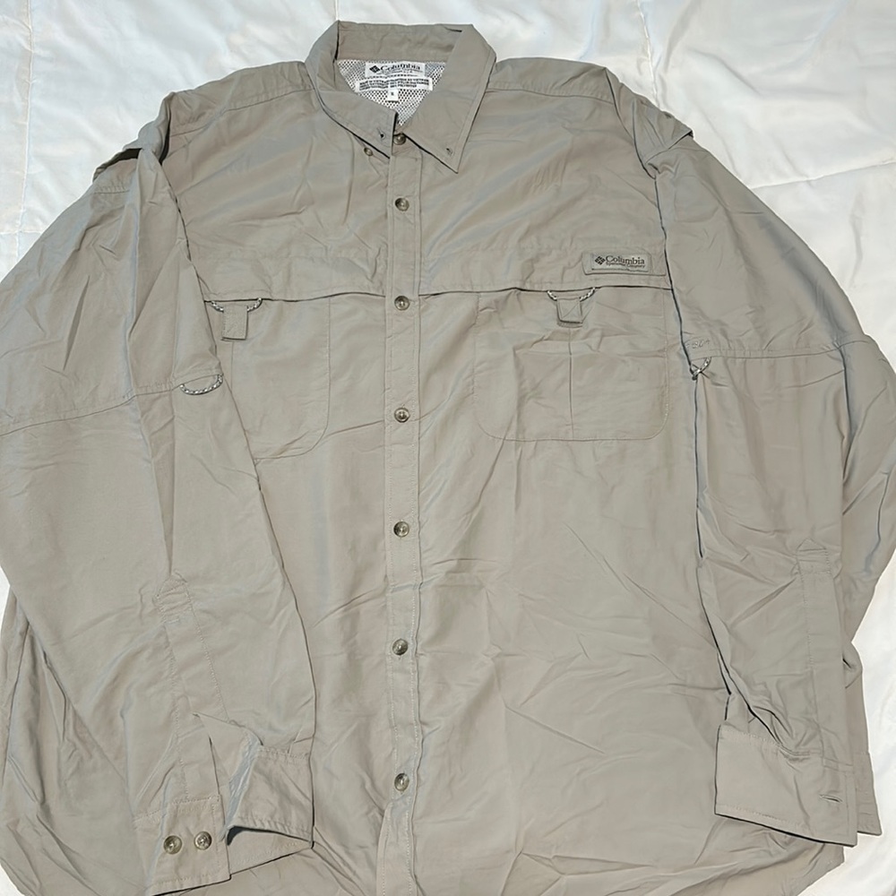 PFG Columbia men’s fishing shirt, performance fishing gear UPF 30